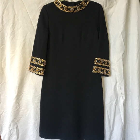 Vintage 1960’s wool jersey dress size 6 - Picture 1 of 4